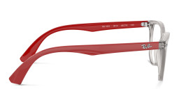 Ray-Ban Junior Kids Square Eyeglasses in Shiny Transparent Grey – Product Photo 3