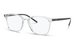 Ray-Ban Logo-Embossed Unisex Square Eyeglasses in Clear – Product Photo 2