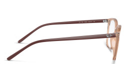 Ray-Ban Logo Signature Unisex Square Eyeglasses in Beige – Product Photo 3