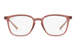 Ray-Ban Optics Unisex Square Eyeglasses in Transparent light brown – Product Photo 3