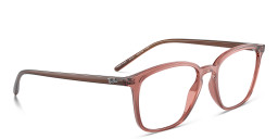 Shop Ray-Ban Unisex Square Eyeglasses in Transparent light brown online.