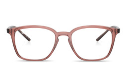 Ray-Ban Optics Unisex Square Eyeglasses in Transparent light brown – Product Photo 1