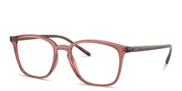Ray-Ban Optics Unisex Square Eyeglasses in Transparent light brown – Product Photo 2