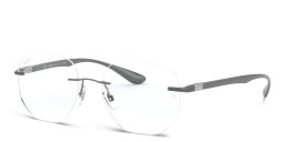 Shop Ray-Ban Unisex Irregular Eyeglasses in Gunmetal online.
