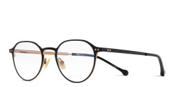 Belvie Unisex Round Eyeglasses in Black – Product Photo 2