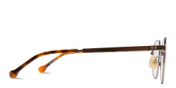 Belvie Unisex Round Eyeglasses in Brown – Product Photo 4
