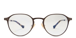 Belvie Unisex Round Eyeglasses in Dark Brown – Product Photo 3