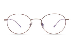 Belvie Unisex Round Eyeglasses in Brown – Product Photo 1