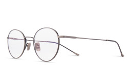 Belvie Unisex Round Eyeglasses in Silver – Product Photo 2