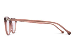Belvie Unisex Round Eyeglasses in Brown – Product Photo 3