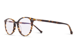 Belvie Unisex Round Eyeglasses in Tortoise – Product Photo 2
