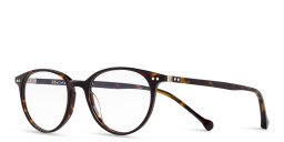 Belvie Unisex Round Eyeglasses in Havana – Product Photo 2