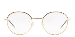 Shop Belvie Round Eyeglasses in Brown online.