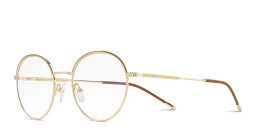 Shop Belvie Round Eyeglasses in Brown online.