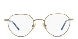Belvie Unisex Round Eyeglasses in Gold – Product Photo 2