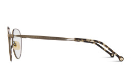 Belvie Unisex Round Eyeglasses in Gold – Product Photo 3