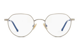 Belvie Unisex Round Eyeglasses in Silver – Product Photo 3