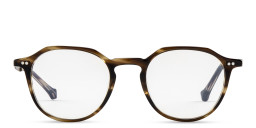 Shop Belvie Unisex Round Eyeglasses in Havana online.