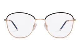 Shop Belvie Square Eyeglasses in Gold online.