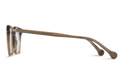 Belvie Unisex Square Eyeglasses in Brown – Product Photo 3