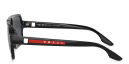 Prada Linea Rossa Logo Signature Rectangle Sunglasses in Black – Product Photo 3