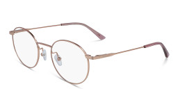 Shop Calvin Klein Unisex Round Eyeglasses in Rose Gold online.