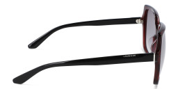 نظارات شمسية مربّعة كبيرة من كالفين كلاين بلون أحمر - صورة المنتج 3