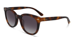 Shop Calvin Klein Round Sunglasses in Havana online.