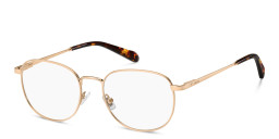 Shop Fossil Square Eyeglasses in Gold online.