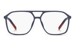 Shop Tommy Hilfiger Wide Aviator Eyeglasses in Blue online.