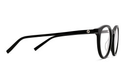 EYE'M Round Eyeglasses in Shiny Black – Product Photo 4