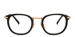 Shop EYE'M Square Eyeglasses in Gold Black online.
