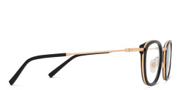 Shop EYE'M Square Eyeglasses in Gold Black online.