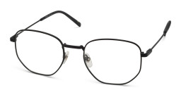 Shop EYE'M Irregular Eyeglasses in Black online.