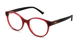 EYE'M Round Eyeglasses in Red – Product Photo 3