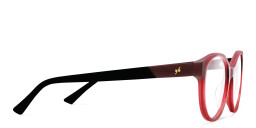 EYE'M Round Eyeglasses in Red – Product Photo 4