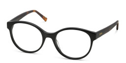 EYE'M Round Eyeglasses in Black – Product Photo 3