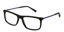 EYE'M Wide Rectangle Eyeglasses in Black – Product Photo 3