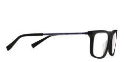 EYE'M Wide Rectangle Eyeglasses in Black – Product Photo 4