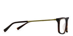 Shop EYE'M Wide Rectangle Eyeglasses in Havana online.