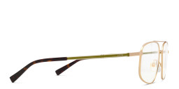 EYE'M Wide Aviator Eyeglasses in Gold – Product Photo 4