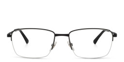 EYE'M Half Rim Rectangle Eyeglasses in Black – Product Photo 1