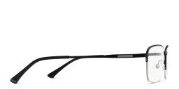 EYE'M Half Rim Rectangle Eyeglasses in Black – Product Photo 4
