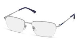 EYE'M Half Rim Rectangle Eyeglasses in Silver – Product Photo 3