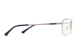 EYE'M Half Rim Rectangle Eyeglasses in Silver – Product Photo 4