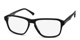 EYE'M Wide Rectangle Eyeglasses in Shiny Black – Product Photo 3