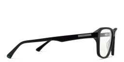 EYE'M Wide Rectangle Eyeglasses in Shiny Black – Product Photo 4