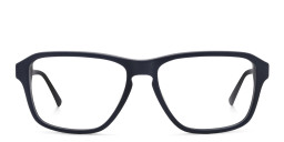 EYE'M Wide Rectangle Eyeglasses in Blue – Product Photo 1