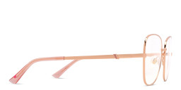 Shop EYE'M Wide Square Eyeglasses in Rose Gold online.