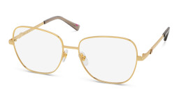 Shop EYE'M Wide Square Eyeglasses in Gold online.
